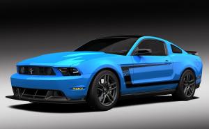 Ford Mustang Boss 302 in Grabber Blue 2012 года